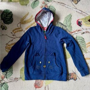Mini Boden Blue Cat Hoodie
